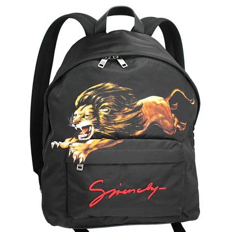 givenchy lion backpack|Givenchy Lion Print Backpack In Black .